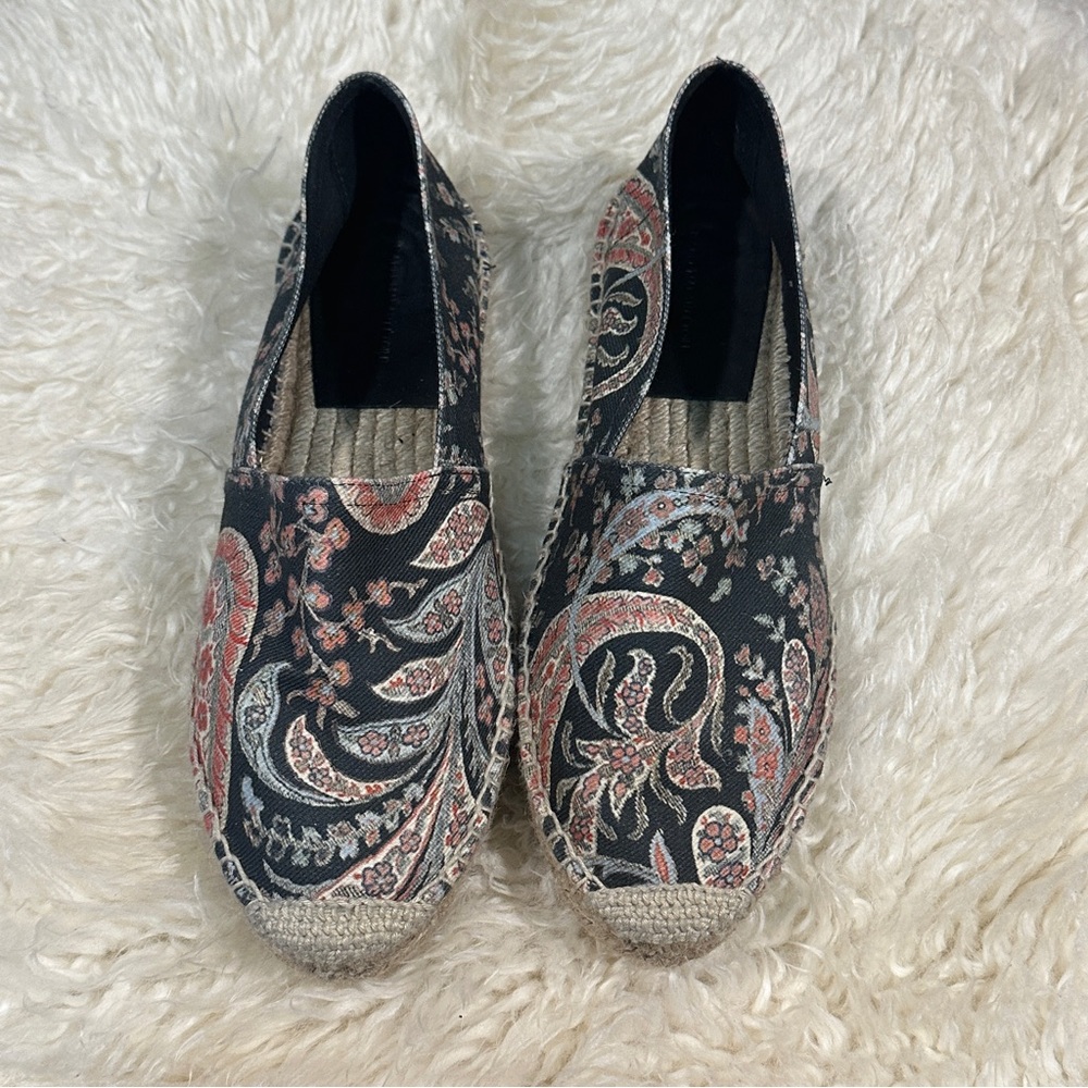 Isabel Marant Etoile Cana Paisley-Print Espadrille Flat EUC Size 39 - Picture 4 of 10